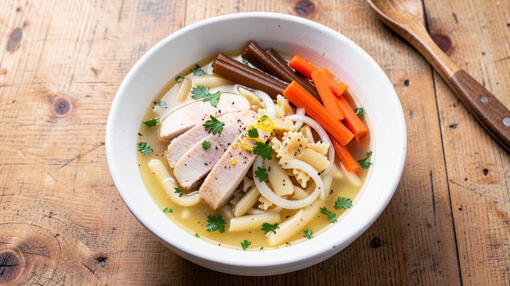 Barilla Chicken Soup Recipe: Creamy Herb Velout With Celery Crown Crunch