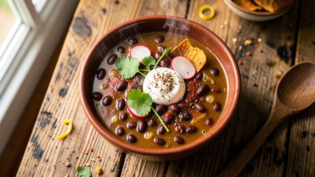Black Bean Soup Recipe With Dried Black Beans: Deep Umami Richness From Slow-Cooked Beans