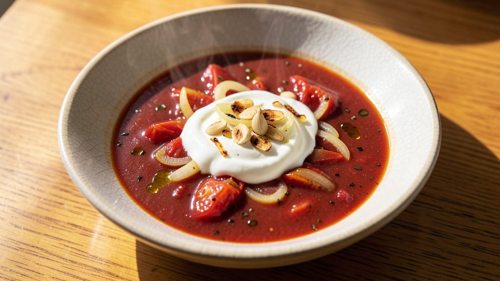 4Bs Restaurant Tomato Soup Recipe: Velvety Roasted Base With Toasted Bread Crunch