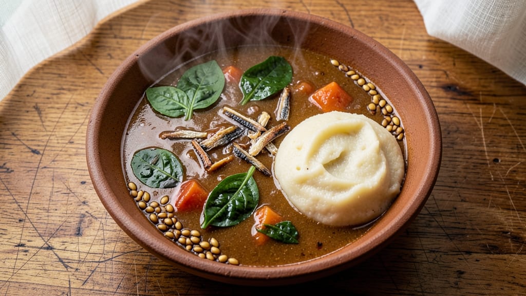 African Egusi Soup And Fufu Recipe: Nutty Seed Stew With Hand-Molded Comfort