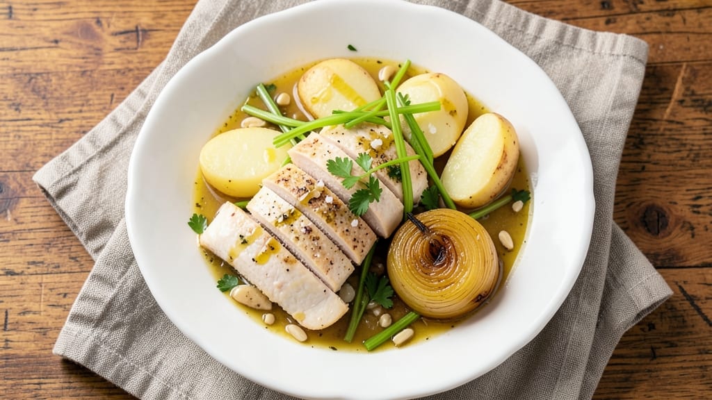 Chicken Soup Recipe No Broth: Celery Crown Crunch Over Zesty Lemon-Anchovy Velout