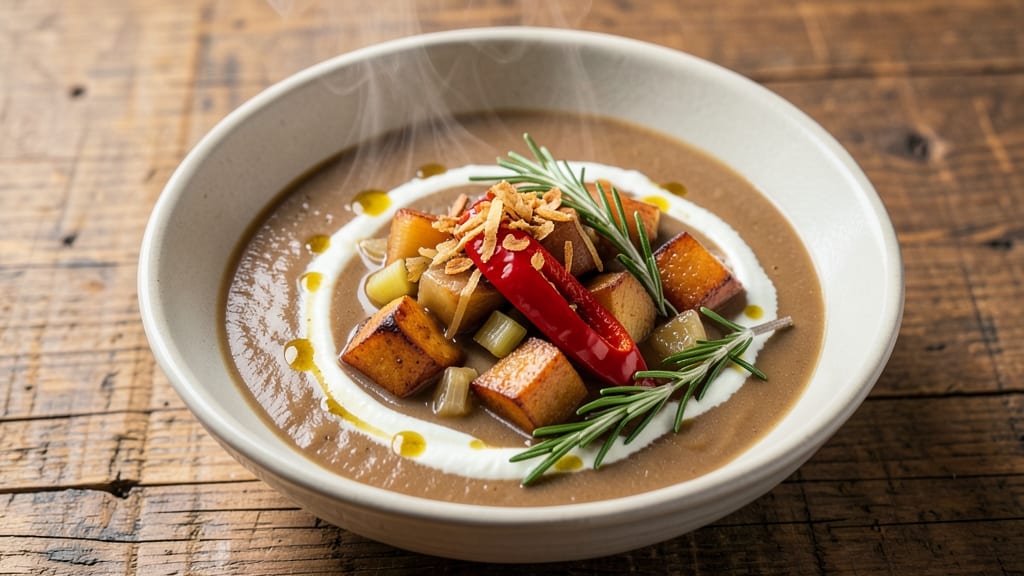 Best Ever Sweet Potato Soup Recipe: Velvety Warmth With Crispy Celery Crowns
