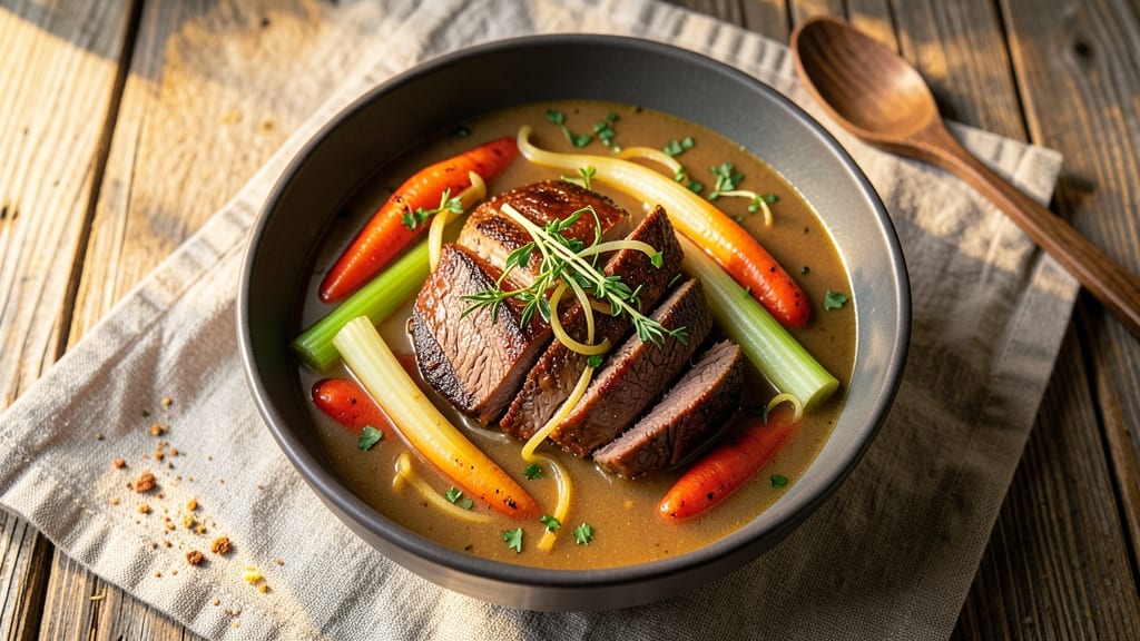 Martha Stewart's Beef Soup Recipe: Slow-Simmered Depth With Herbs and Carrots