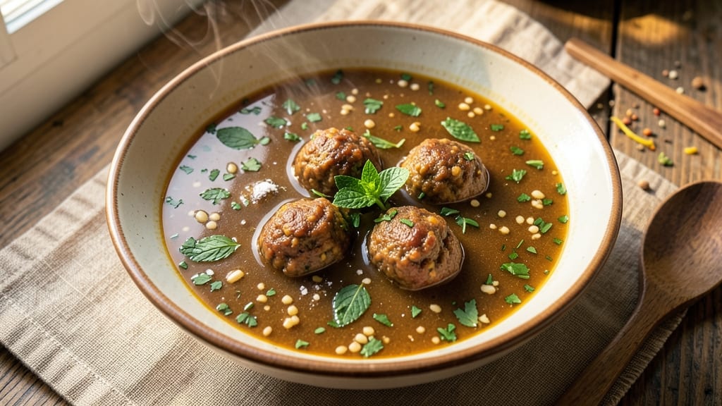 Authentic Albondigas Soup Recipe with Mint: Herbed Meatballs in Fragrant Tomato Broth