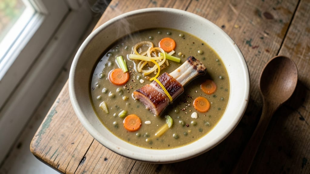 Andersen Split Pea Soup Recipe with Ham: Smoky-Sweet Ham and Caramelized Onion Depth