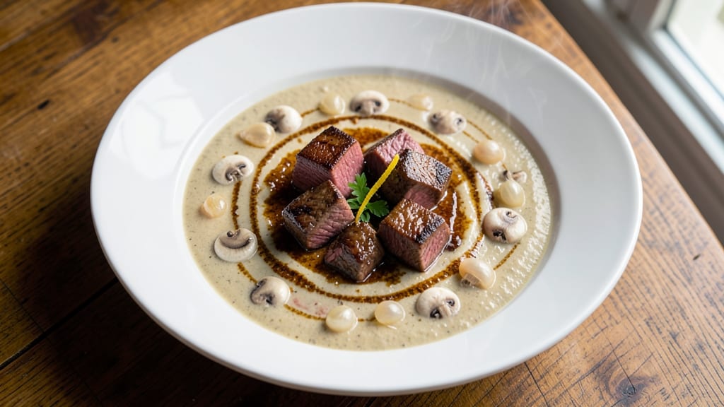 Beef Cubes Cream of Mushroom Soup Recipe: Velvety Richness With Tender Meatballs