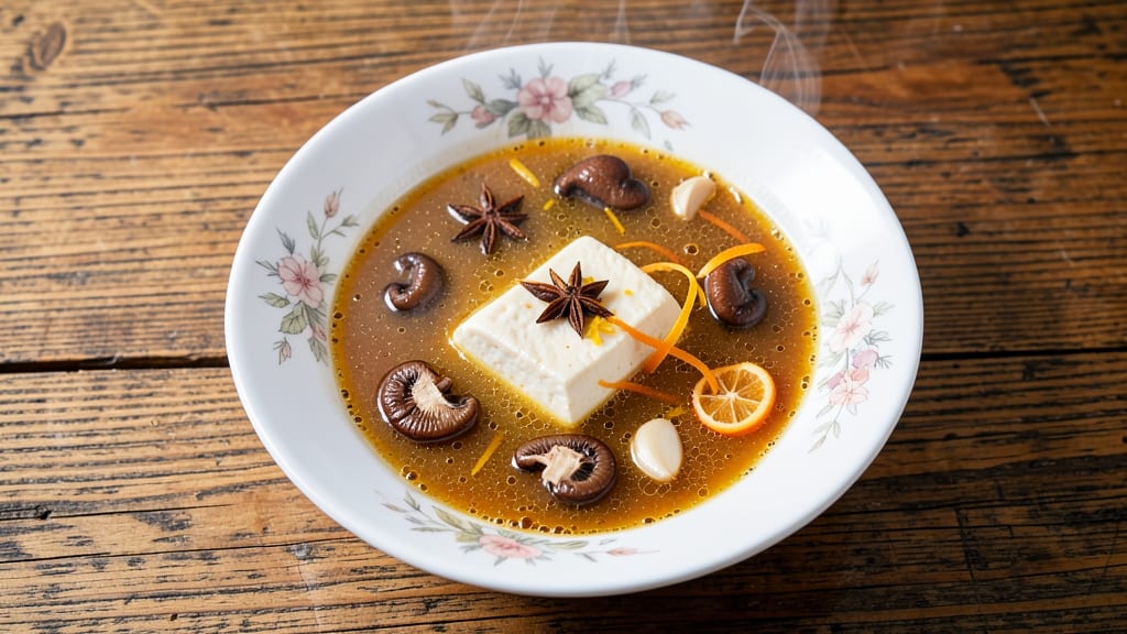 Bean Curd Soup Recipe: Silky Star Anise and Ginger Velout
