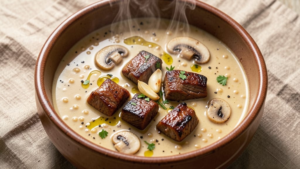 Beef Mushroom Barley Slow Cooker Soup Recipe: Hearty One-Pot Magic