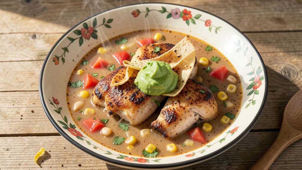 Authentic Mexican Chicken Tortilla Soup Recipe Slow Cooker: Slow-Cooked Spice and Crispy Tortilla Magic