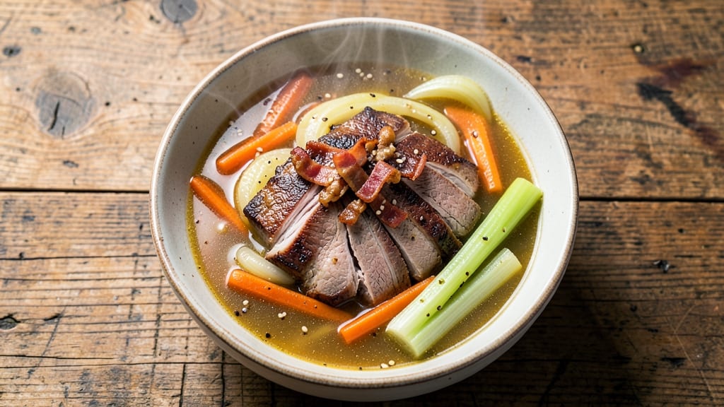 Abc Soup Recipe Pork: Smoky Bacon Crunch and Silky Onion Velout