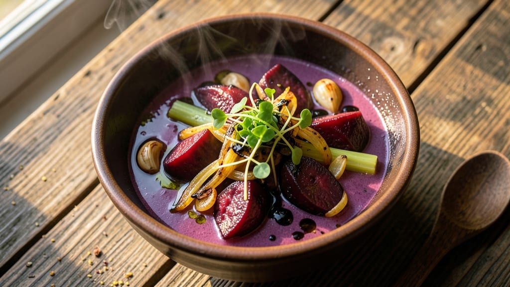 Beet Vegetable Soup Recipe: Earthy Sweetness Meets Velvety Herb Swirl
