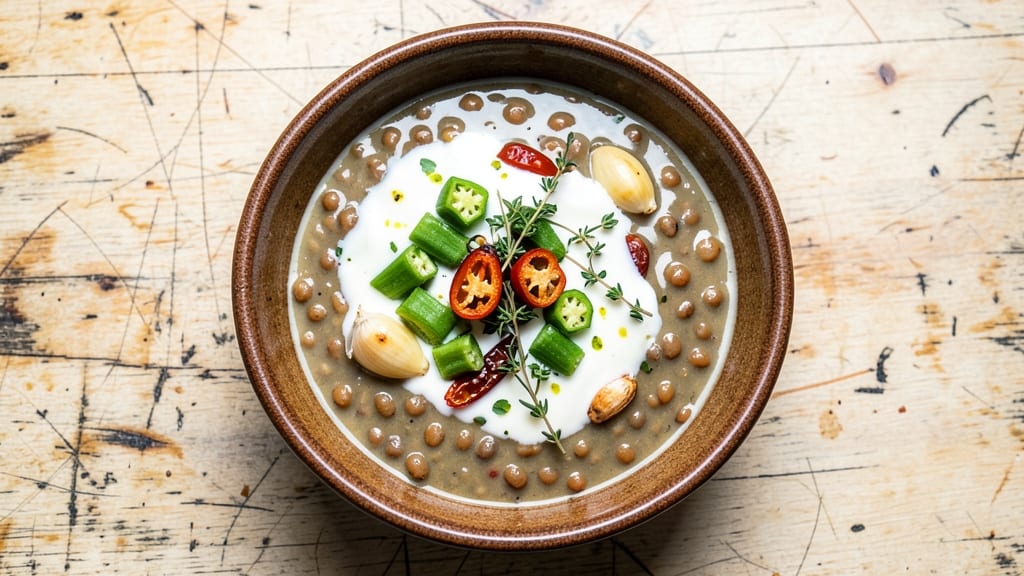 Bajan Split Pea Soup Recipe: Spiced Coconut and Okra Richness