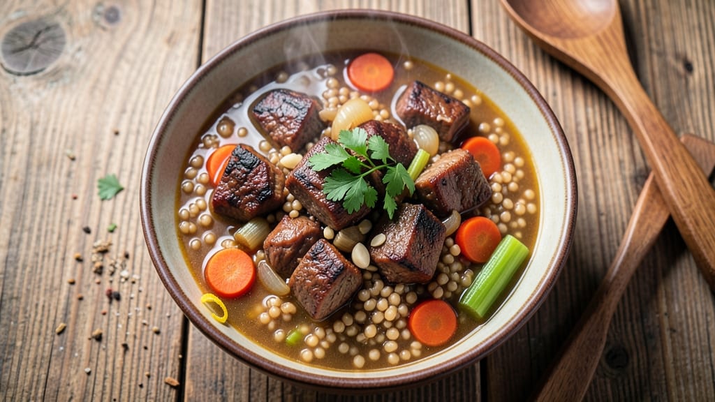 Beef Barley Soup Recipe with Stew Meat: Hearty Broth and Chewy Barley Harmony