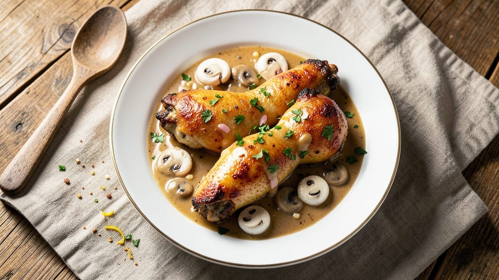 Baked Chicken Thighs With Cream Of Mushroom Soup Recipe: Creamy Velout Magic With Golden Crisp