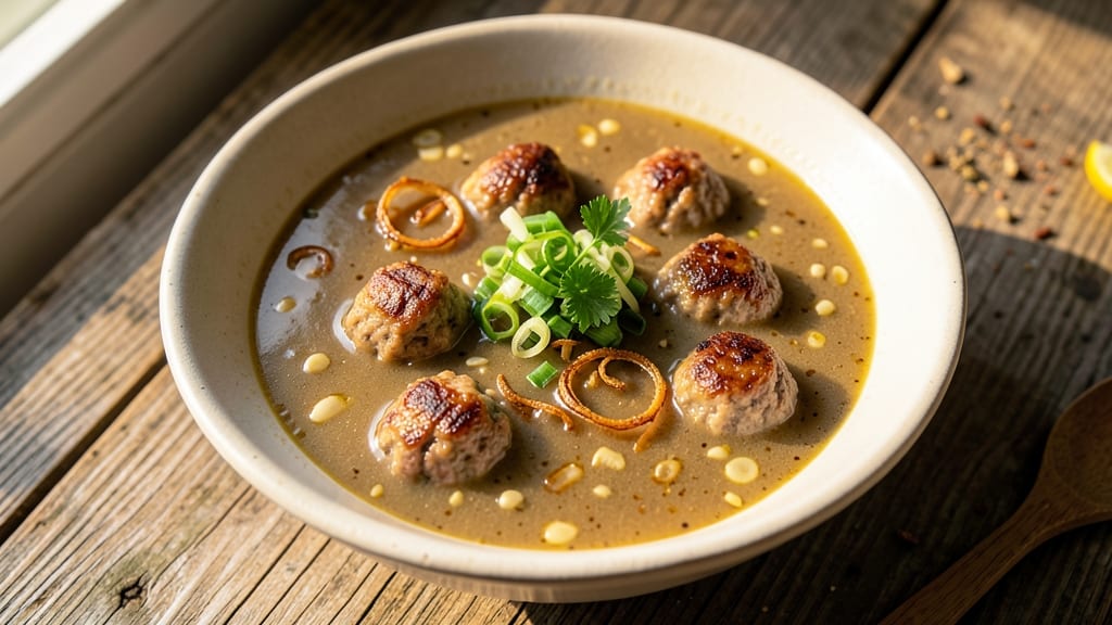 Filipino Albondigas Soup Recipe: Savory Meatballs in Coconut-Celery Velout