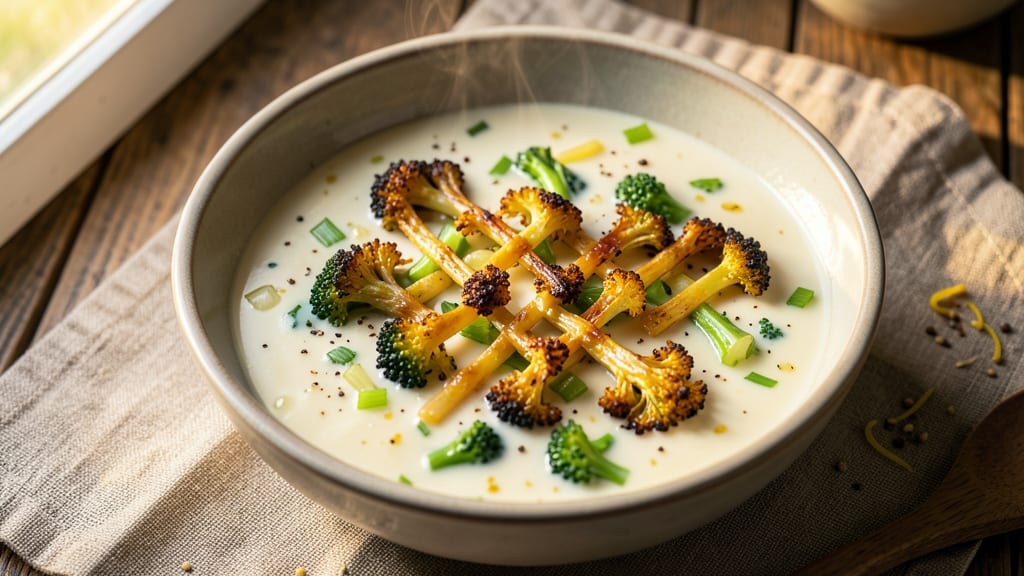 Award-Winning Cream of Broccoli Soup Recipe: Velvety Silky Texture With Hidden Roasted Depth