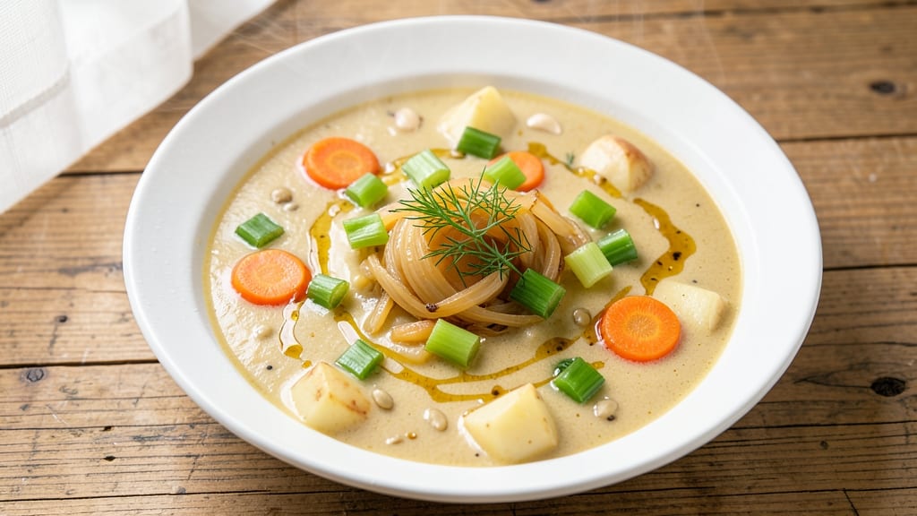 Instant Pot Celery Soup Recipe: Crisp Celery Crowns Over Creamy Herb Velout