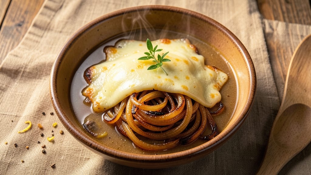 Bern's Steakhouse French Onion Soup Recipe: Caramelized Onions and Gruyère Gold