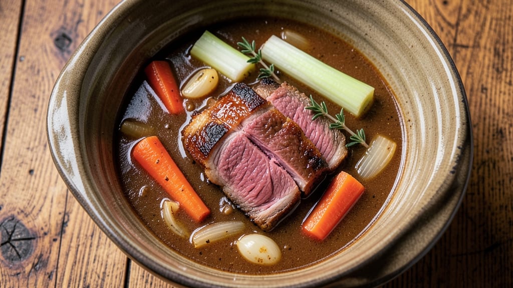 Harrigan's Prime Rib Soup Recipe: Deep Beefy Richness With Crisp Celery Crowns