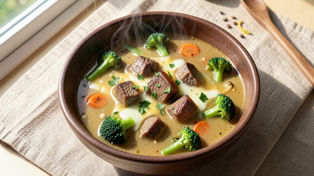 Beef House Broccoli Cheese Soup Recipe: Crisp Celery Crowns and Melty Cheese Bliss
