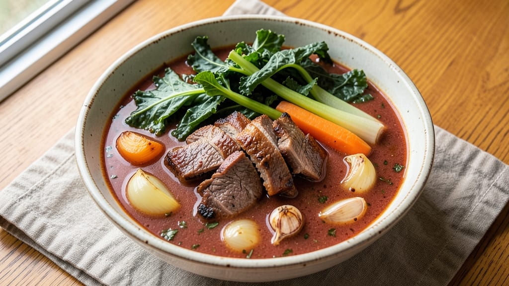 Beef and Kale Soup Recipe: Hearty Simmer With Earthy Greens and Rich Broth