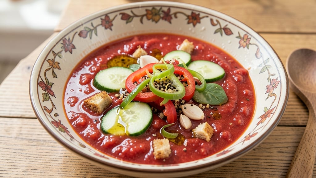 Andalusian Gazpacho Soup Recipe: Chilled Tomato Basil Refreshment