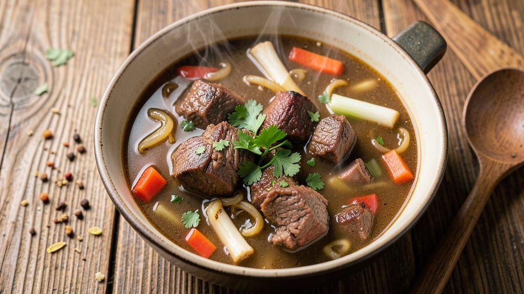 Beef Soup With Bone and Meat Recipe: Rich Broth and Fall-Off-Bone Tenderness