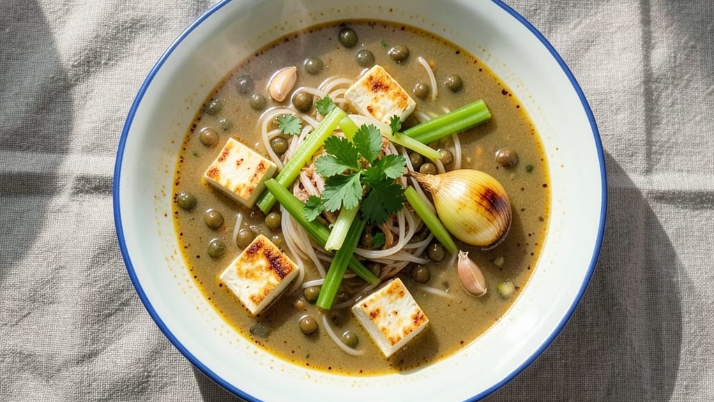 Ash E Reshteh Soup Recipe: Herbed Noodles and Crisp Celery in Spiced Broth