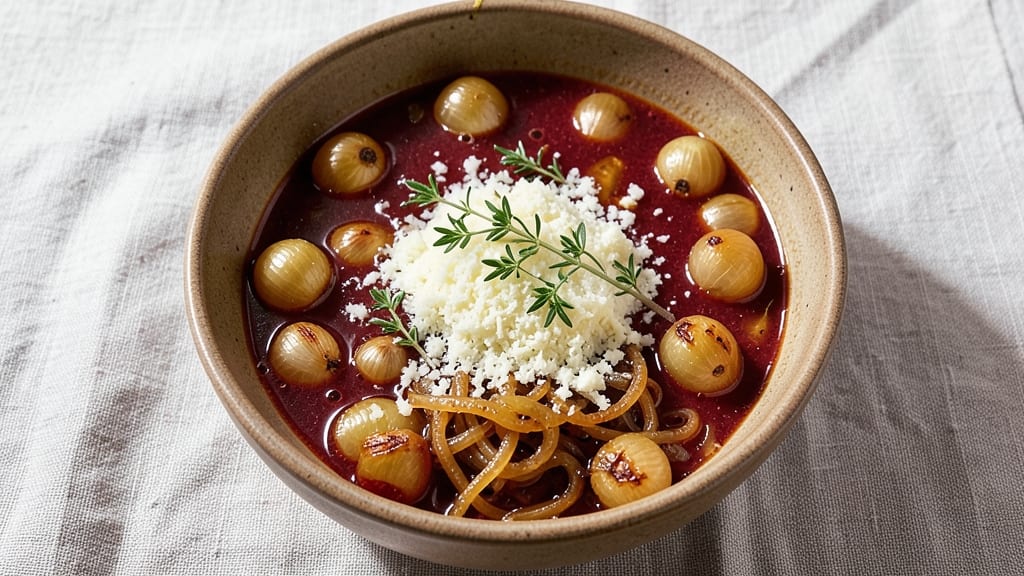 Best French Onion Soup Recipe: Caramelized Pearl Onions and Crispy Croutons