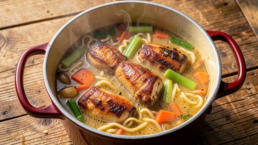 5-Gallon Chicken Noodle Soup Recipe: Slow-Simmered Comfort for Crowds