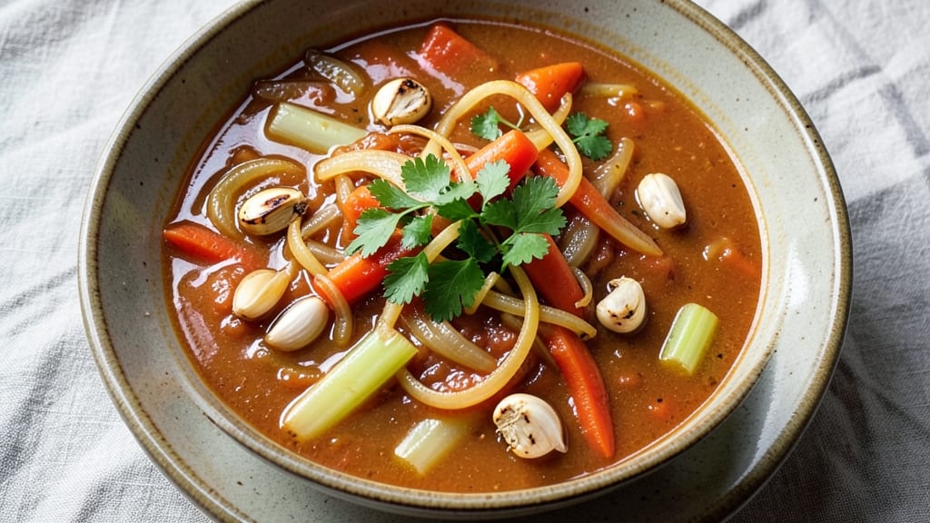 Backburner Soup Recipe: Slow-Simmered Umami Depth With Celery Crown Crunch