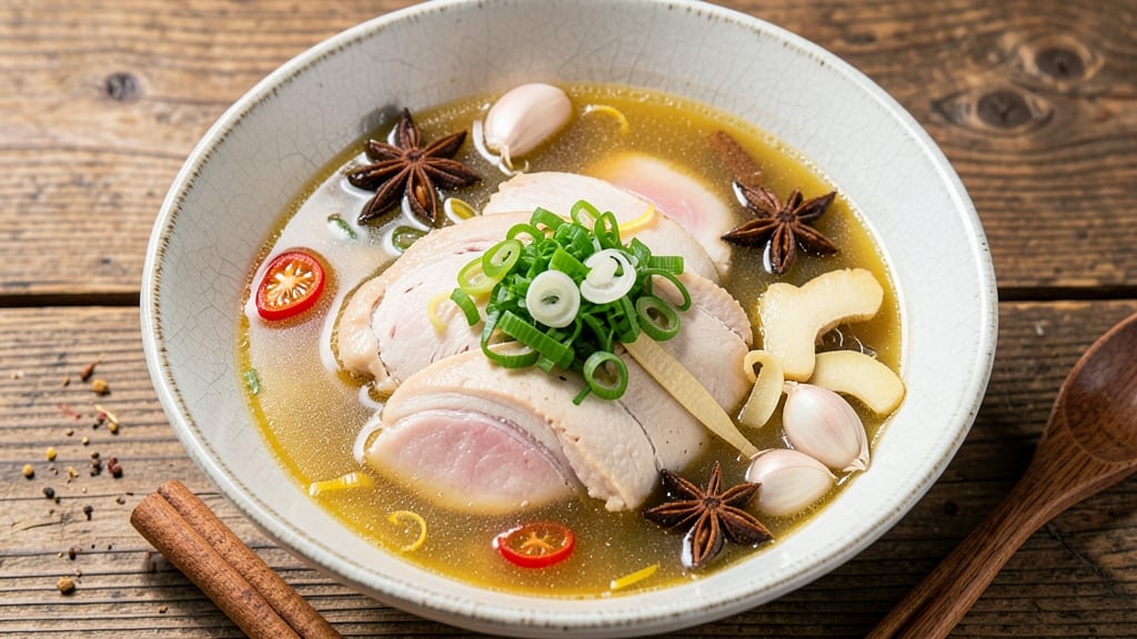 Asian Chicken Stock Soup Recipe: Fragrant Ginger-Garlic Broth With Silky Noodles