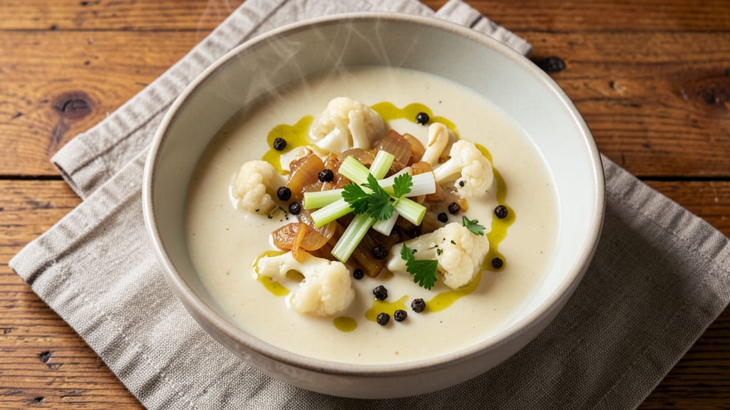 Best Cauliflower Soup Recipe Ever Without Cream: Roasted Garlic and Celery Depth