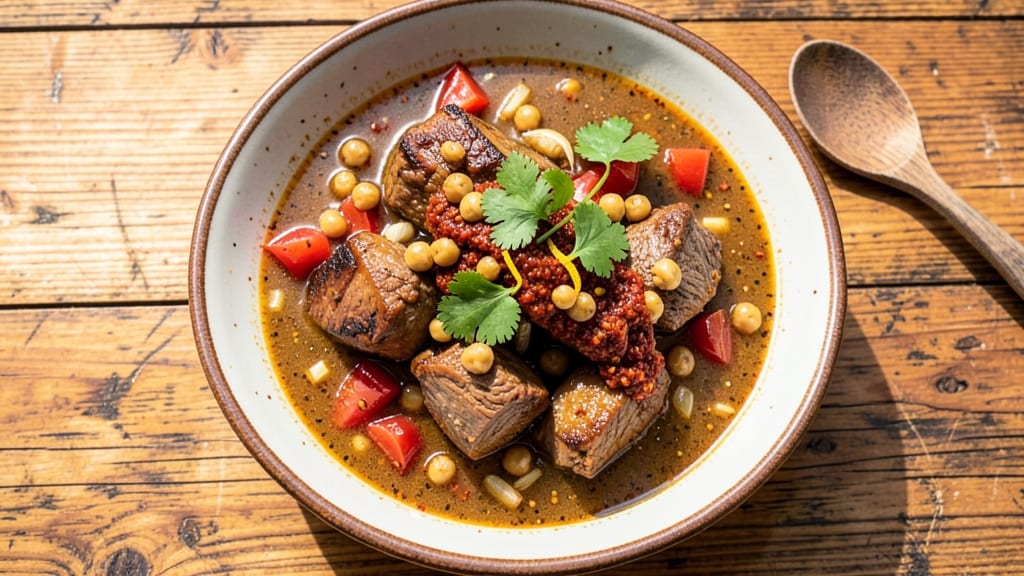 Algerian Soup Recipe: Harissa-Spiced Chickpea and Lamb Stew