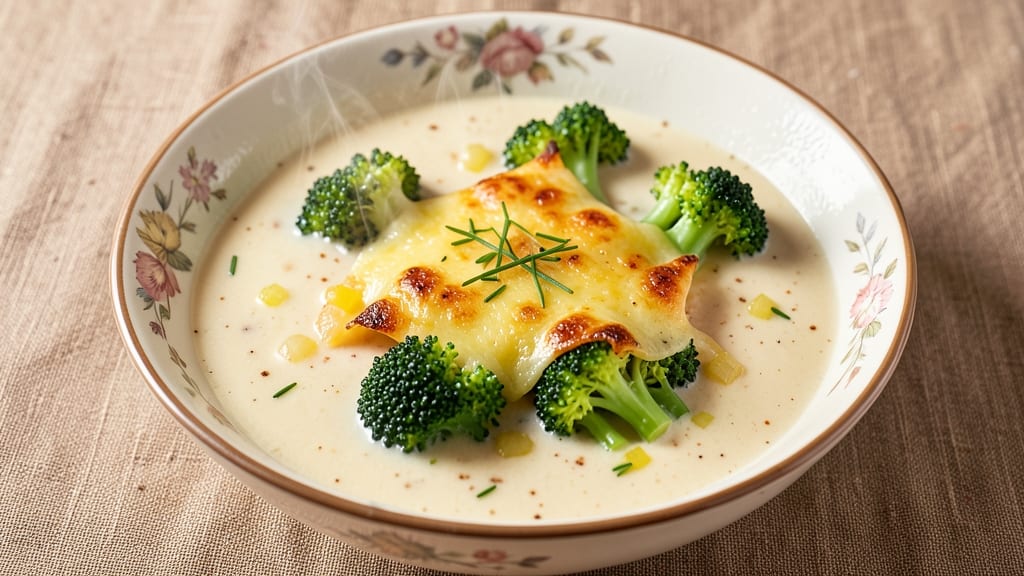 Award-Winning Broccoli Cheese Soup Recipe: Velvety Creaminess With Crispy Topping Twist