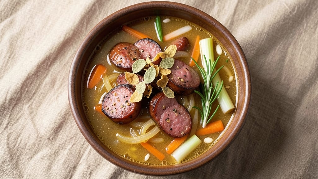 Bertucci's Italian Sausage Soup Recipe: Herb-Infused Broth With Sausage Bites